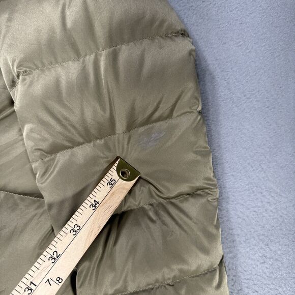 Eddie Bauer EB550 Jacket‎ Womens L Goose Down Gold Quilted Puffer Coat Full Zip - Picture 5 of 16